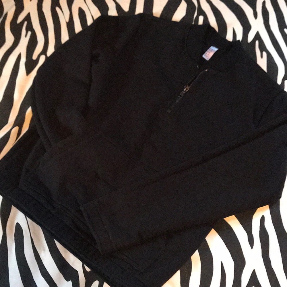 Black American Apparel half zip sweatshirt
